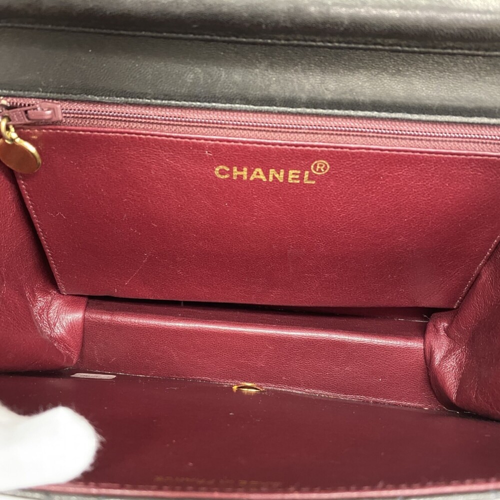 Chanel Matelassé Chain Shoulder Bag, Lambskin, Black, Women's - Picture 4 of 11